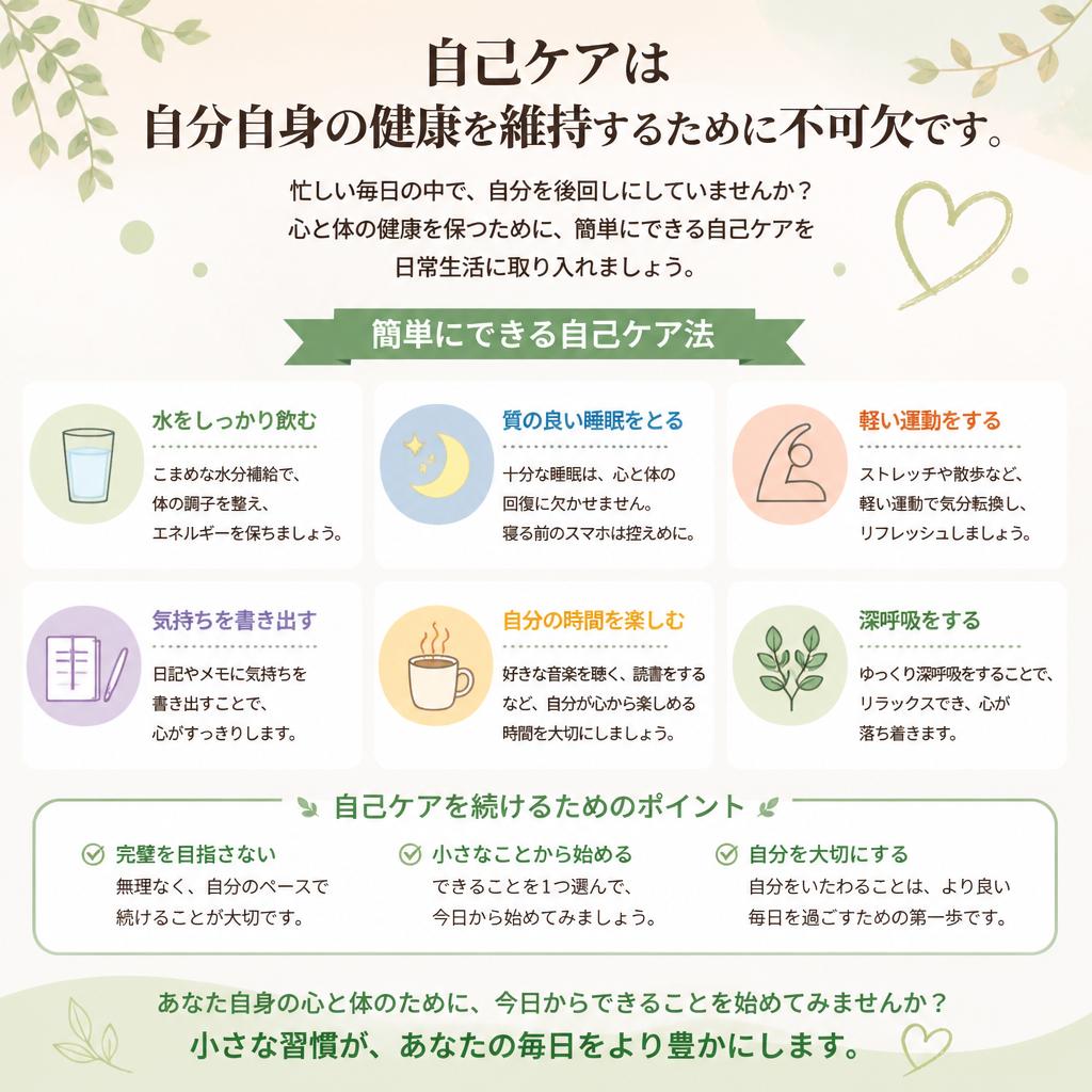 自己ケアで健康を維持する