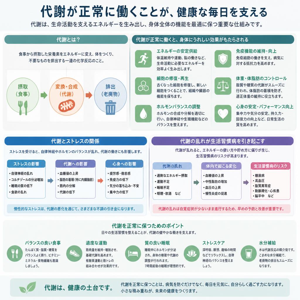 代謝と身体の関係性