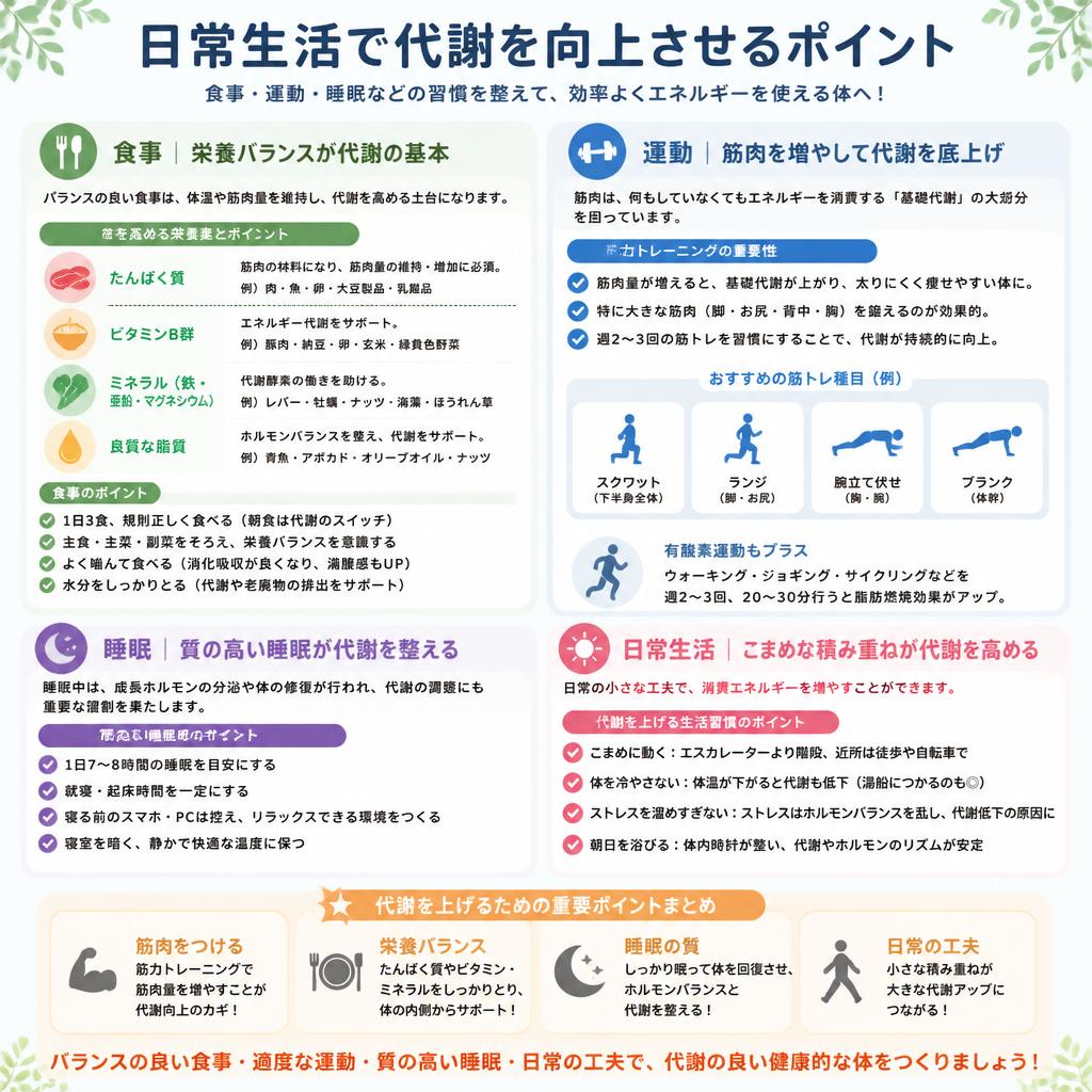 代謝を高める生活習慣とは？