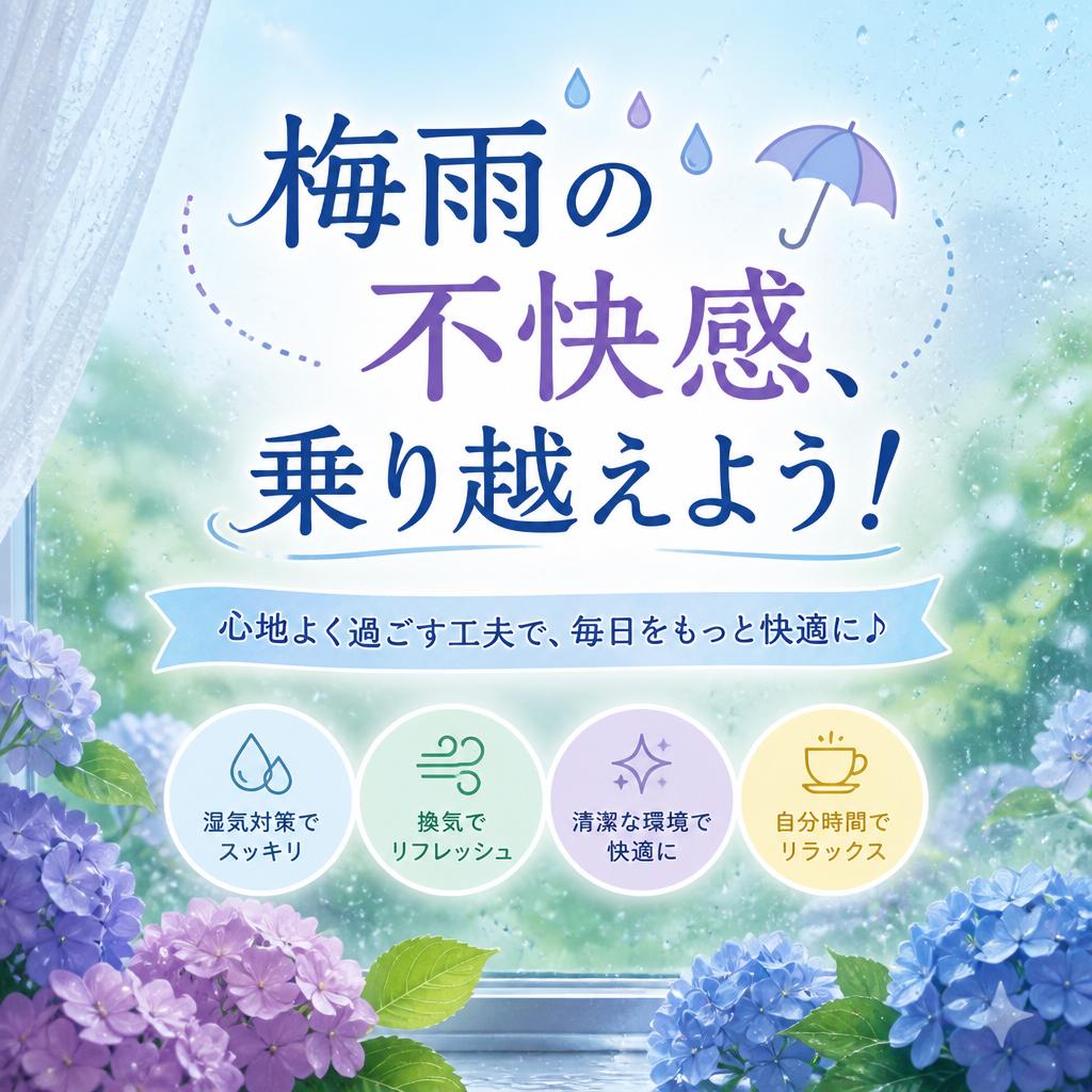梅雨の不快感、乗り越えよう！